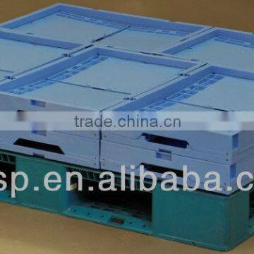 Folding and Stacking Plastic Container