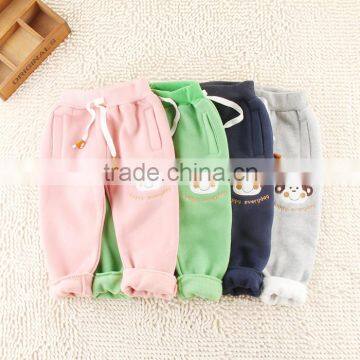 Wholesale 201 Autumn Girls & Boy Harem Capris Pants For Age 2-10 New Cute Candy Color Terry Child Clothing Solid Kids Children photo-4