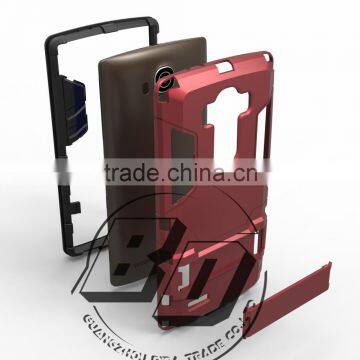Popular Armor Rugged Kickstand Shockproof Steel Small Kickstand Case TPU+PC 2 in 1 Case For LG G4 Hard Case Lowest Price photo-5