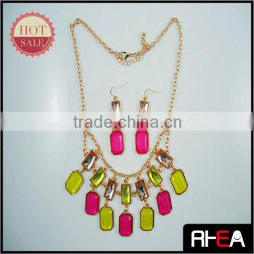 2015 Wholesale Fashion New Trend Necklace And Earring Jewelry Set