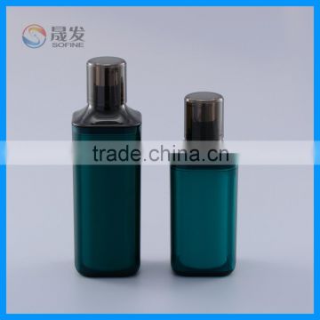 Square plastic male lotion pump bottle