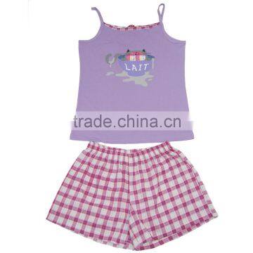Kevince Ladies jersey short printed homewear pyjamas knitting woman nightwear sleepwear MOQ 2000sets
