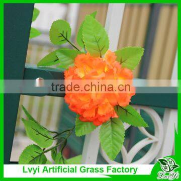 Artificial Green Leaf Vine With Flowers for Decoration photo-6