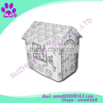 DIY Paintable Cardboard Playhouse,Kids Paper Playhouse,Painting Playhouse Promotion