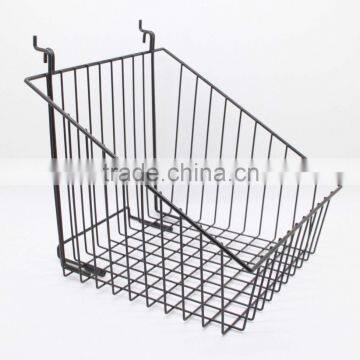 New Slatwall / Gridwall Small Basket Hanging Basket Heavy Duty Sloping for Retail Display photo-3