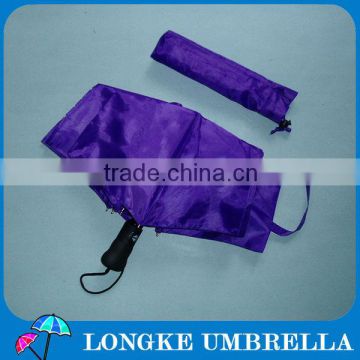 22"*8K auto open&closed 3 folding umbrella purple color