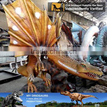 MY Dino-C056 Movie center life-size fiberglass Western dragon for sale