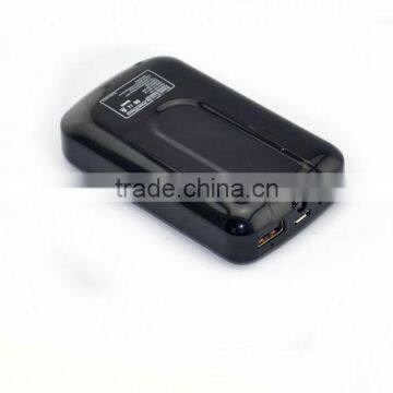 6600mAh external battery pack charger with built-in flashlight & dual output