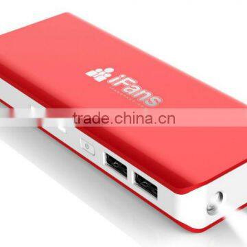 iFans 2013 11200mAh universal super thin dual USB power bank
