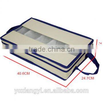 Traveling Clear Collapsible Sturdy Tableware Storage Box , Large Polyester Table Storage Box With Lids