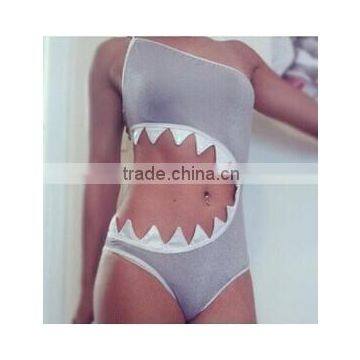 2016 Sexy Personality Conjoined Shark Mouth Swimsuit for Women photo-3