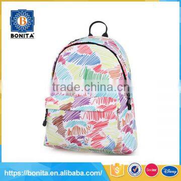 Korean college student fashion colorful pattern 600d backpack custom