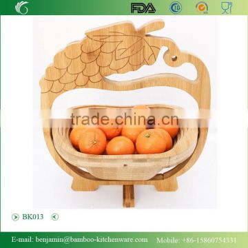 2015 Hot Sale Folding Grape Shape Bamboo Basket For Food&Fruit