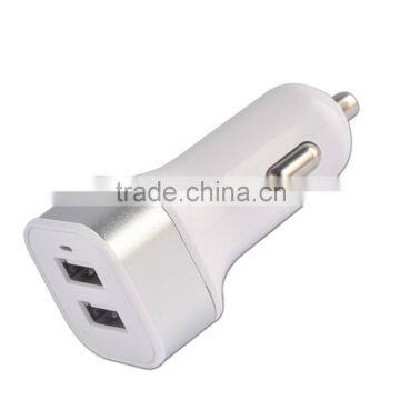 Car charger 3 in 1 with outlet usb port two,for iphone 6 high speed mobile car chargers,for iphone 5 car multi charger