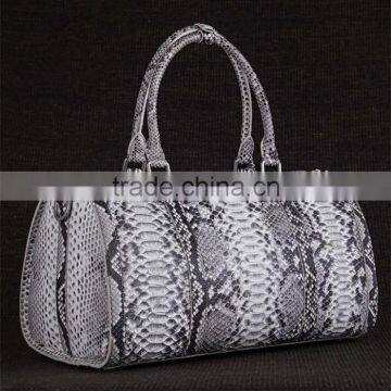 Updated new fashion mens genuine python snake skin leather weekend travel duffle bag