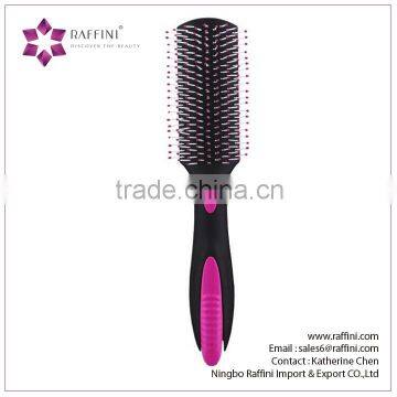 Raffini New PatternedWholesalePlastic with rubber coating finishFinishing hairbrush