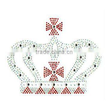 hot fix rhinestone crown motif