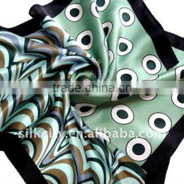 Promotion Winter Fashion Hand Print 100% silk scarf