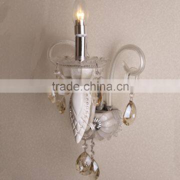 Crystal antique glass wall lamp