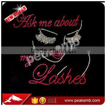 Ask me about my Lashes Rhinestone Transfer Iron on