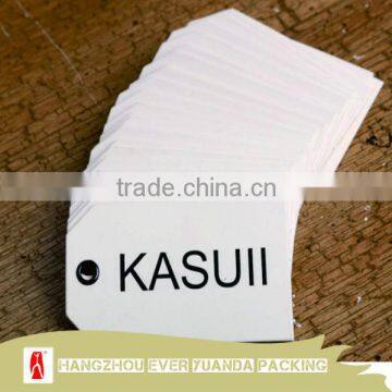 2016 China thick white cardboard wholesale embossing tags printing