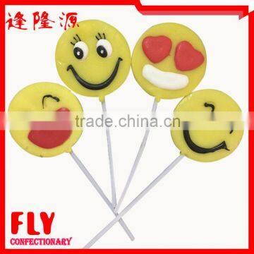 decorative smiley face design emoji lollipop