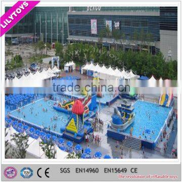 Giant inflatable water park , inflatable interactive adult game , inflatable water park