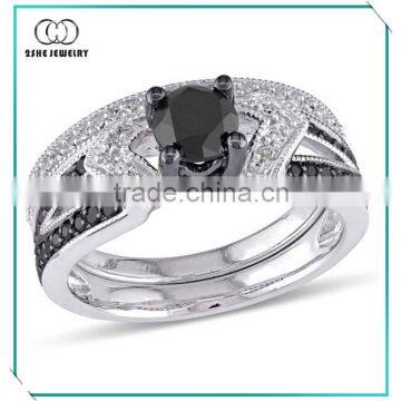 High Quality 925 silver wedding ring sets