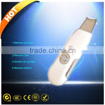 Hand Hold Ultrasonic Face Cleaner/Microcurrent Ultrasonic Skin Scrubber dead skin removal peeling machine