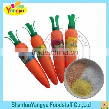 Carrot shape candy fruit flavors powder candy