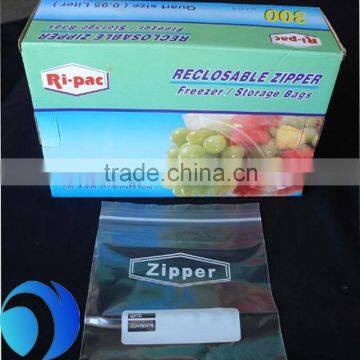 machine for biodegradable clear vinyl LDPE zipper bag