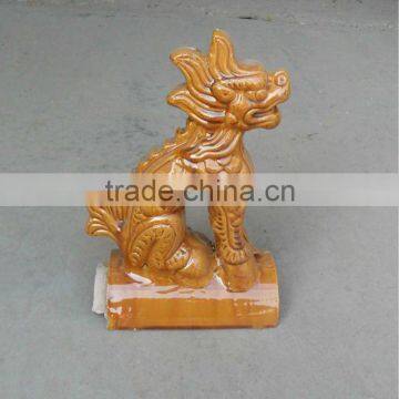 small beast glaze accesory tile for roofing decoration