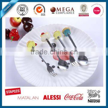 Cupcake shape header stainless cheese spoons and forks