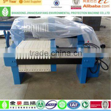 Small membrane type chamber filter press