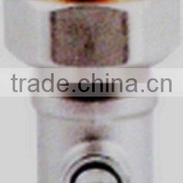 Brass Fittings Nickel Plaed Brass Heating Valve straight Single with Connector 3/4"x1/2"