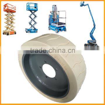 mec 1932es scissor lifts rubber tires 14x41/2 with mould on wheel