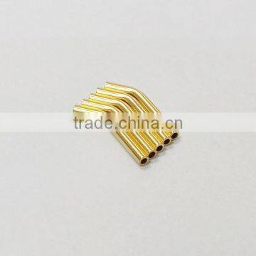 High quality small through-hole copper plating bend brass pipe fitting