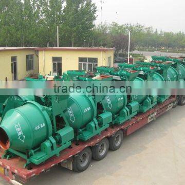 350l Manual Double Shaft Electric Motor Concrete Mixer With Pump photo-3