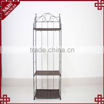 100* Handmade pe Rattan Home Kitchen Storage Rack Storage Shelf photo-2