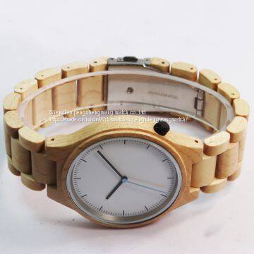 Your Branded Wrist Watches Quartz Limited Edition Maple Wood Watches