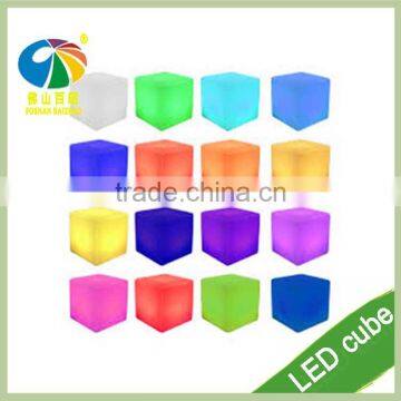 Hot Sale Glowing Illuminated Waterproof RGB Plastic LED Cube Chair photo-2