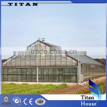 Frefabricated Greenhouse with Glass Wall for Sale