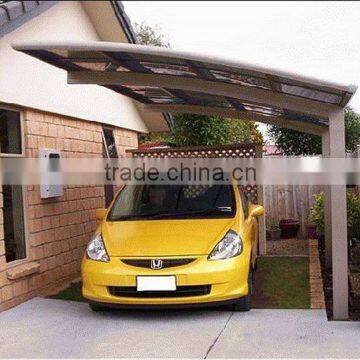 Prefeb House Aluminum Metal carport car parking cover with arched roof