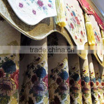 Medusa Jacquard Embroidery Window Curtains/ Embroidered Organza Fabric/ Master Bedroom Entrance Door Ready Made Curtain photo-2