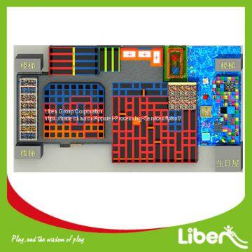 Indoor Large Trampoline Park With Basketball