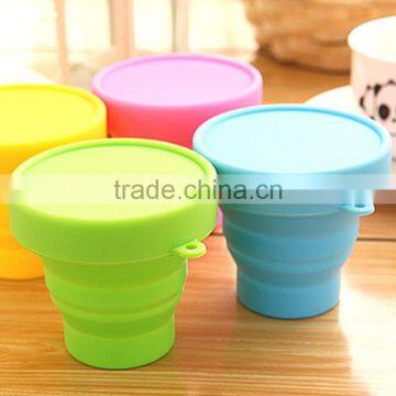 2015 Hot Sell Customized Silicone Coffee Foldable Cup/Easy Carry Silicone Folding Cup photo-2