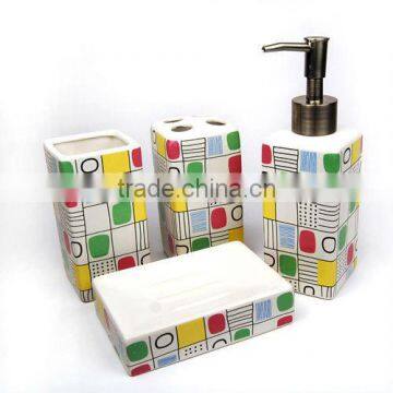 Fashion Square Ceramic Bathroom Accessories Set photo-2