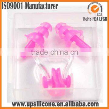 wholesale safety silicone ear plugs packed in box with custom logo