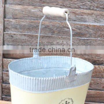 High Quality Popular Special White Outdoor Decoration Small Metal Planter Oval Iron Flower Pot for Home photo-4