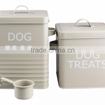 Metal pet food container/storage canister/container/bin